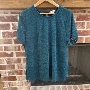 Teddi Rose Elegant Lace Teal Top size XXL